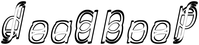 Ambigram for deadbeef in Calibrili